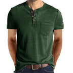 Rylan - Men's Casual Henley Shirt with Chest Pocket