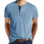 Rylan - Men's Casual Henley Shirt with Chest Pocket