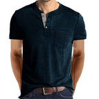 Rylan - Men's Casual Henley Shirt with Chest Pocket
