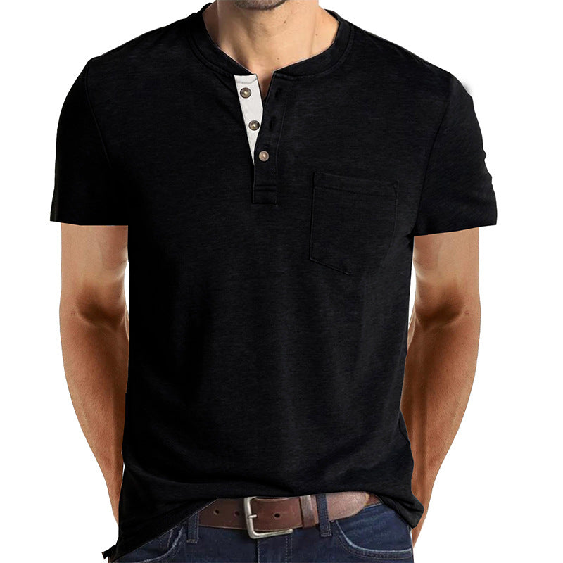 Rylan - Men's Casual Henley Shirt with Chest Pocket