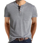 Rylan - Men's Casual Henley Shirt with Chest Pocket