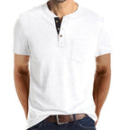 Rylan - Men's Casual Henley Shirt with Chest Pocket