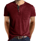 Rylan - Men's Casual Henley Shirt with Chest Pocket