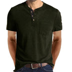Rylan - Men's Casual Henley Shirt with Chest Pocket