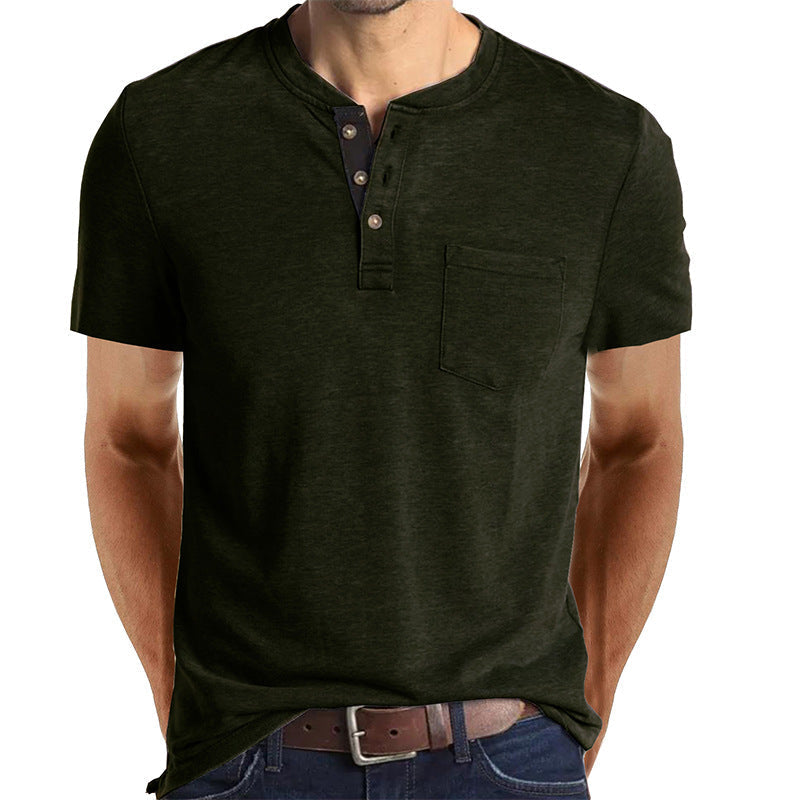 Rylan - Men's Casual Henley Shirt with Chest Pocket