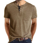 Rylan - Men's Casual Henley Shirt with Chest Pocket