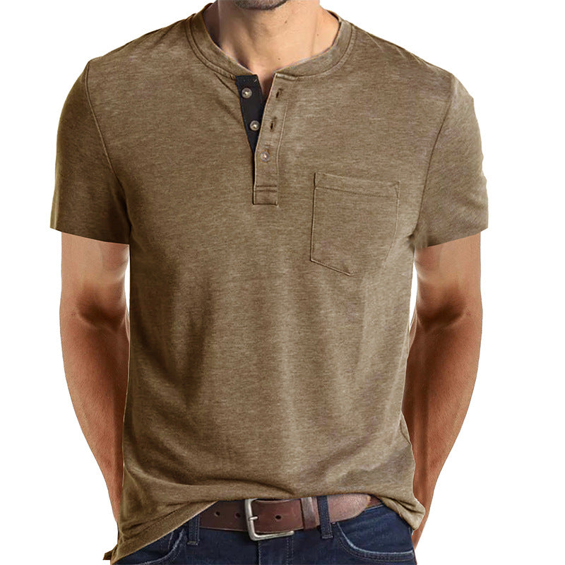 Rylan - Men's Casual Henley Shirt with Chest Pocket