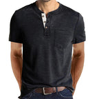 Rylan - Men's Casual Henley Shirt with Chest Pocket
