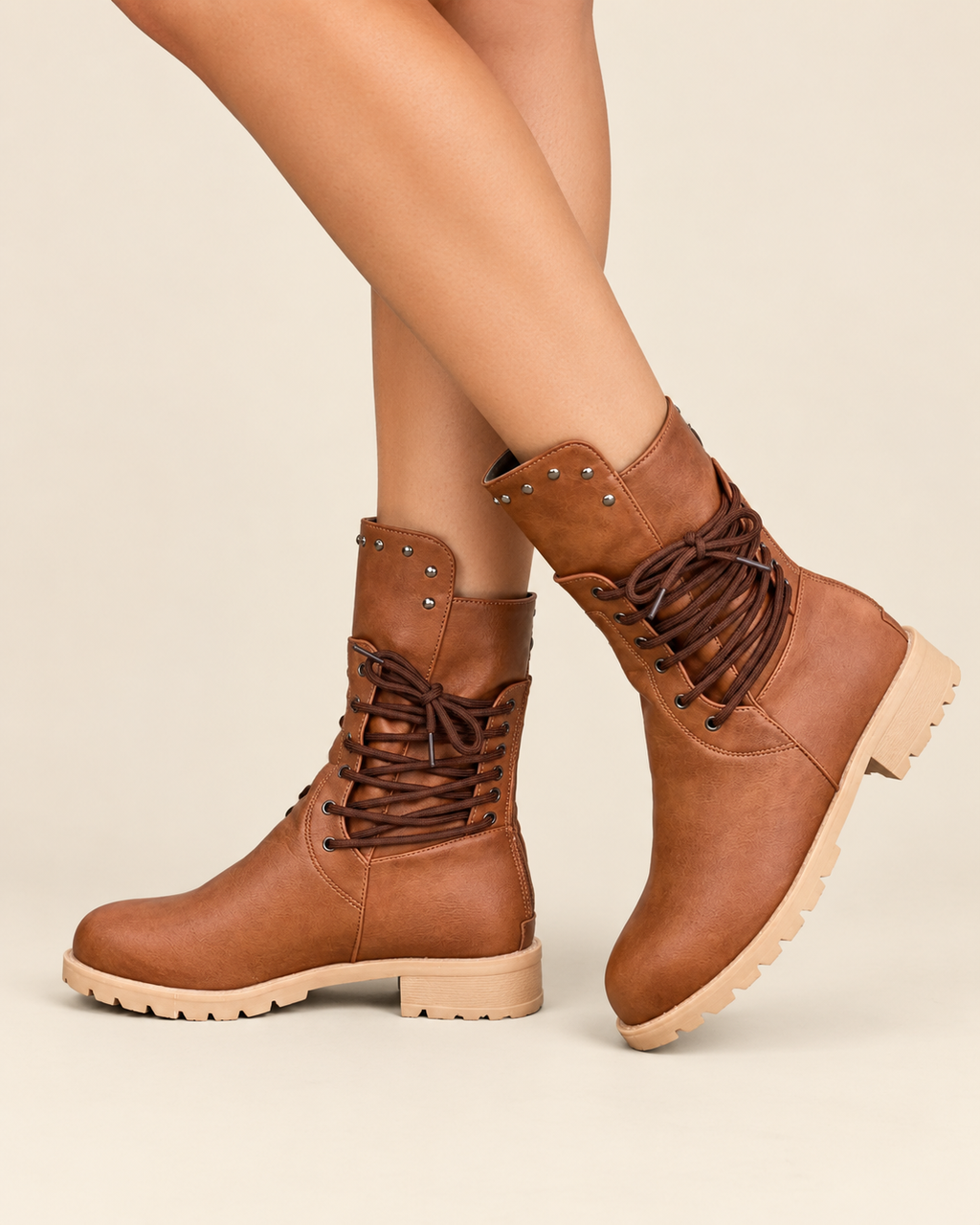 Nola | Women's Lace-Up Calf Boots