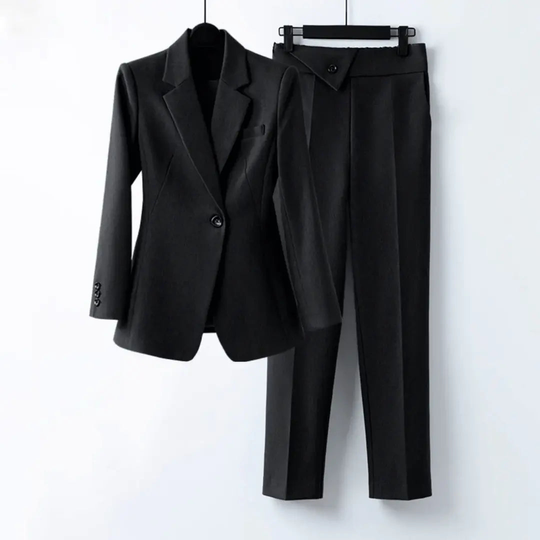 Camille | Women's Classic Blazer Set with Tailored Trousers