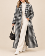 Rowan | Women's Stylish Houndstooth Trench Coat