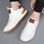 Idris - Men's Casual Green Faux Leather Sneakers