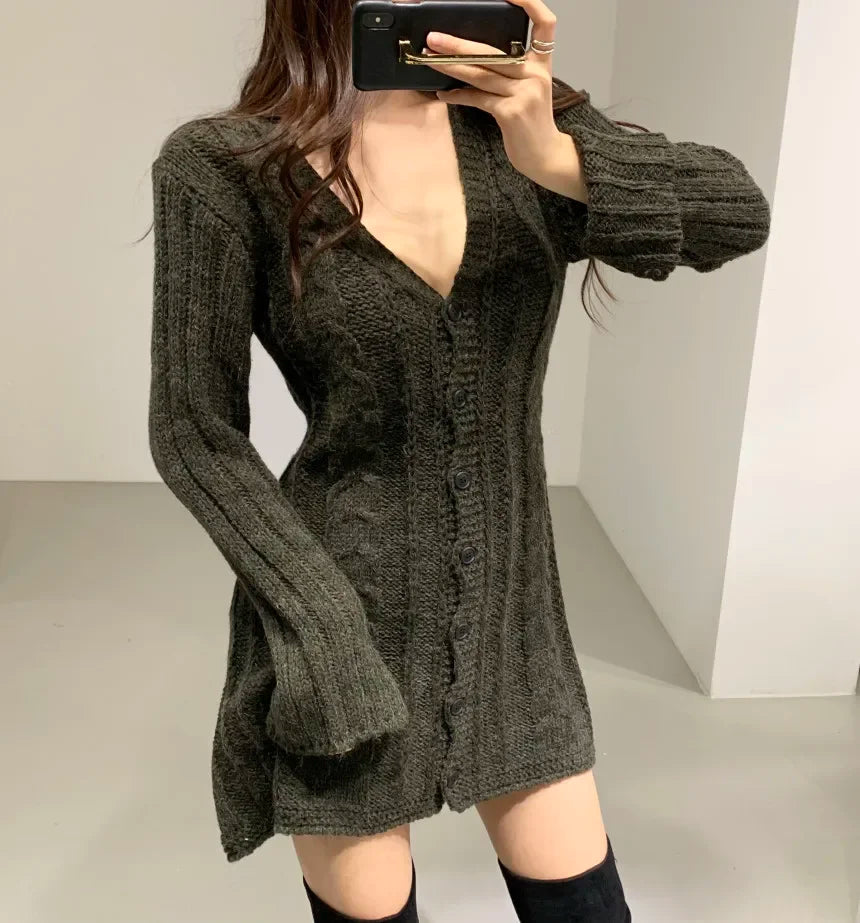 Sienna | Women's Cozy Cable Knit Sweater Dress