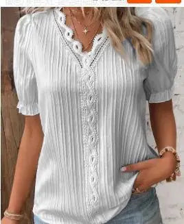Seraphine | Women's Elegant Blouse with Lace Trim