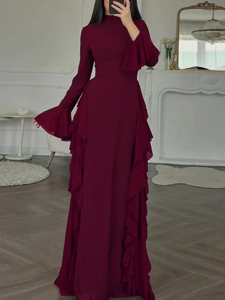 Aurelia | Women's Elegant Long Sleeve Maxi Dress