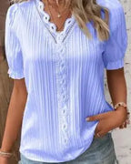 Seraphine | Women's Elegant Blouse with Lace Trim