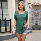 Sutton | Women's Casual Short-Sleeve Peplum Top