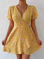 Hazel | Women's Floral Wrap Mini Dress