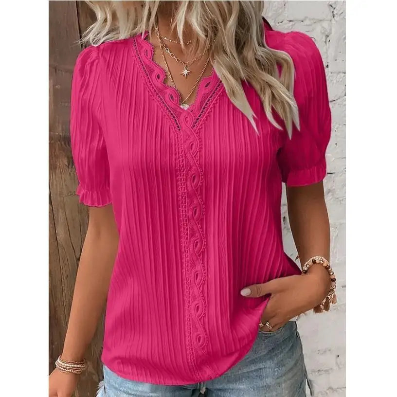 Seraphine | Women's Elegant Blouse with Lace Trim