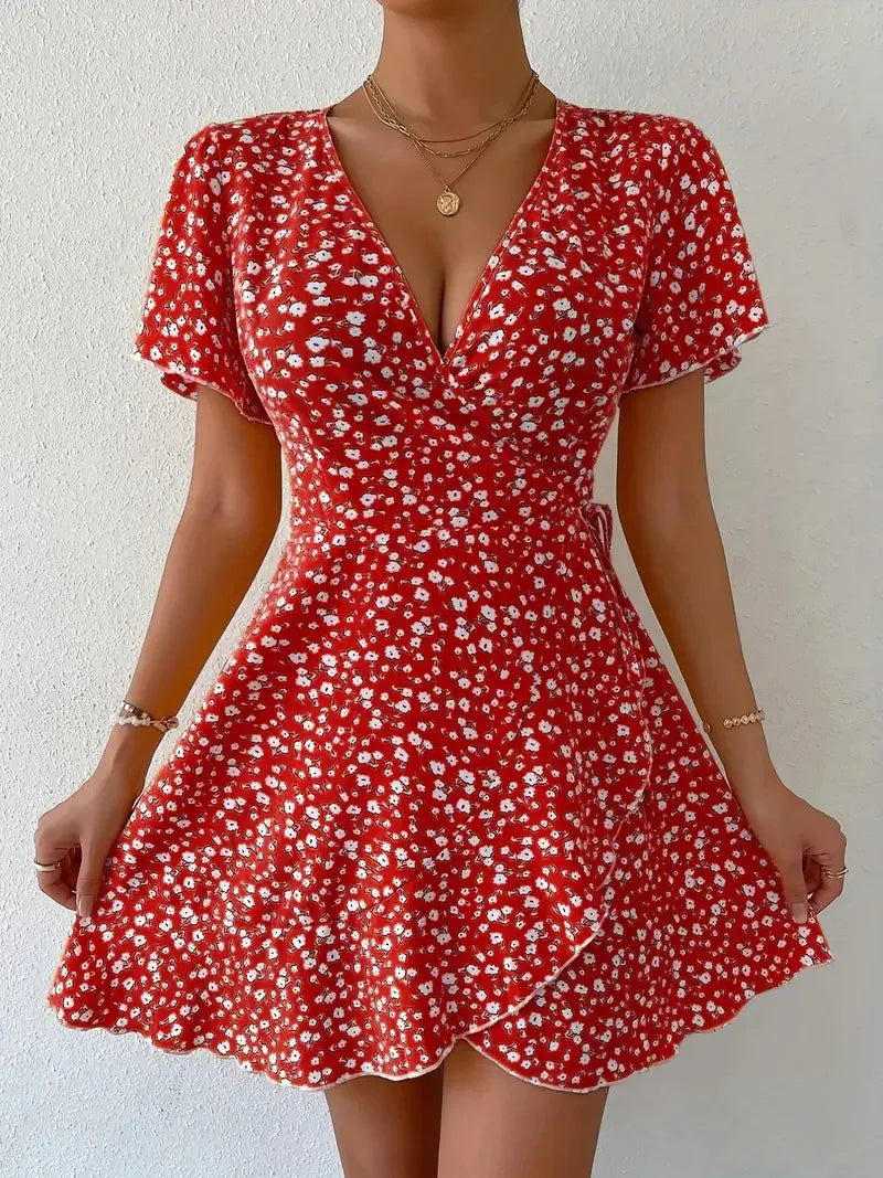 Hazel | Women's Floral Wrap Mini Dress