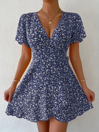 Hazel | Women's Floral Wrap Mini Dress