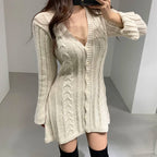 Sienna | Women's Cozy Cable Knit Sweater Dress