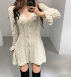 Sienna | Women's Cozy Cable Knit Sweater Dress