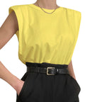 Sienna | Women's Sleek Padded Shoulder Top
