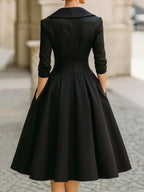Isolde | Women's Elegant Long Sleeve Midi Dress