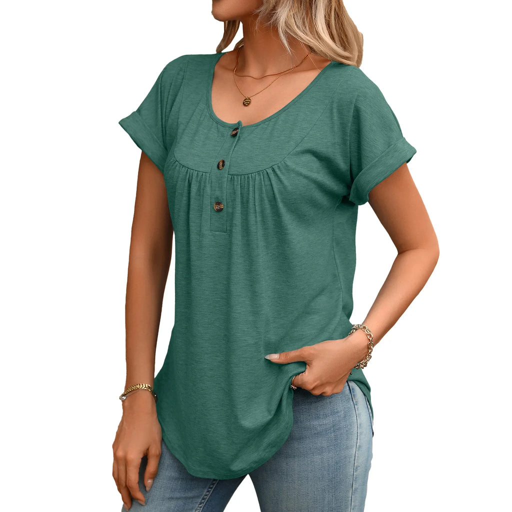 Luna | Women's Casual Button Detail Blouse