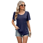 Sutton | Women's Casual Short-Sleeve Peplum Top