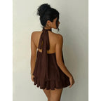 Mette | Women's Chic Halter Layered Cocktail Dress