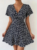 Hazel | Women's Floral Wrap Mini Dress