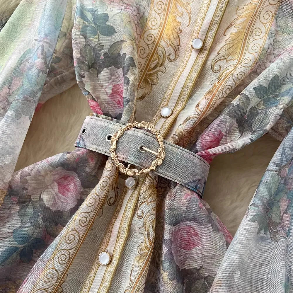 Marlowe | Women's Elegant Floral Long Sleeve Dress