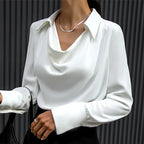 Elara | Women's Draped Neckline Blouse