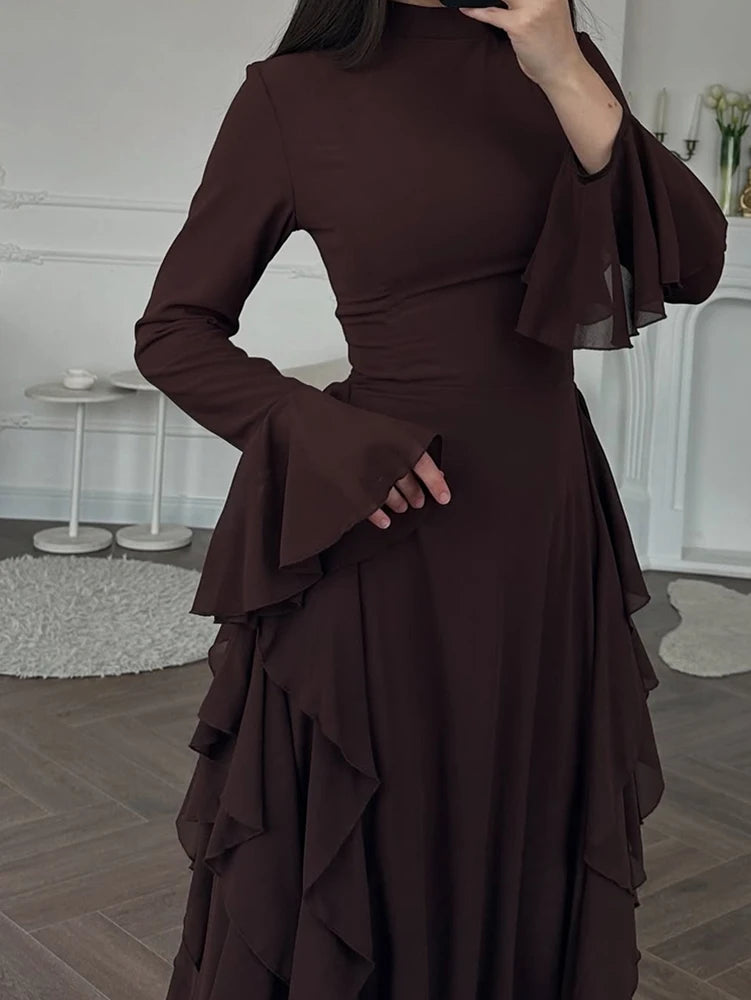 Aurelia | Women's Elegant Long Sleeve Maxi Dress