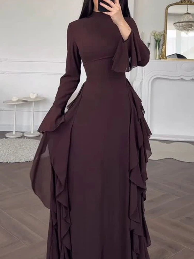 Aurelia | Women's Elegant Long Sleeve Maxi Dress
