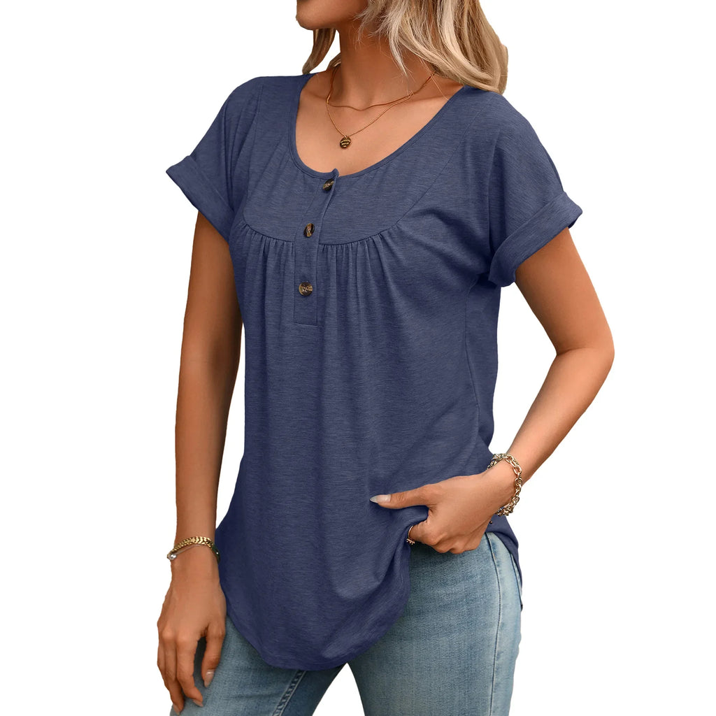 Luna | Women's Casual Button Detail Blouse