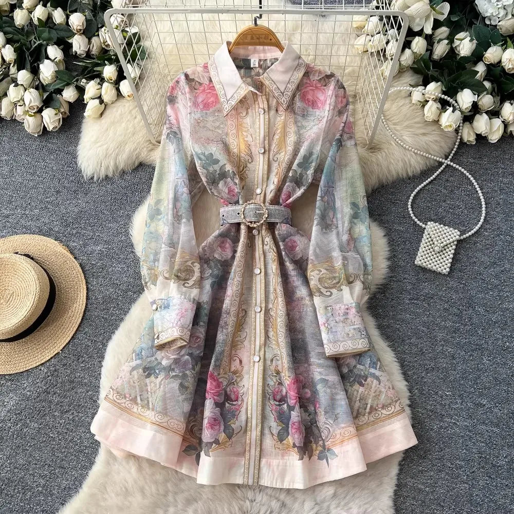 Marlowe | Women's Elegant Floral Long Sleeve Dress