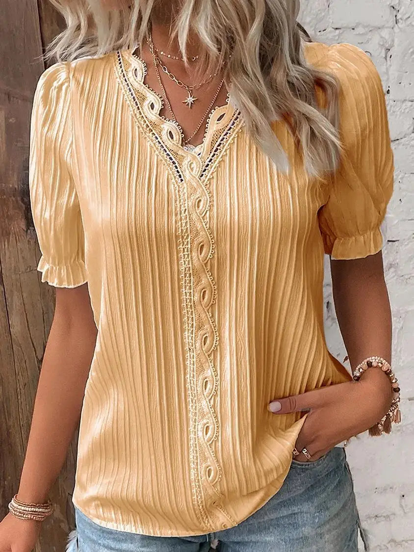 Seraphine | Women's Elegant Blouse with Lace Trim