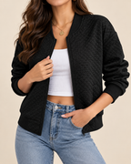 Selene | Women's Chic Quilted Bomber Jacket