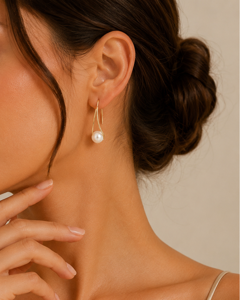 Seraphine | Women's Elegant Pearl Drop Earrings