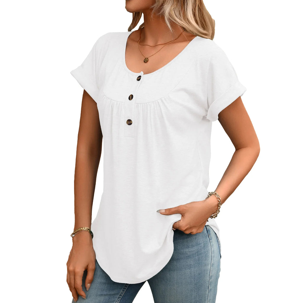 Luna | Women's Casual Button Detail Blouse