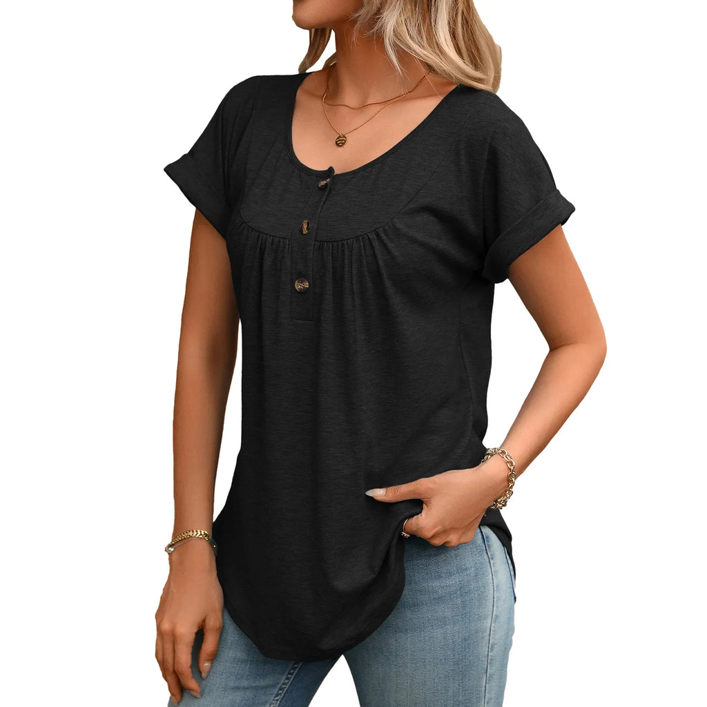 Luna | Women's Casual Button Detail Blouse