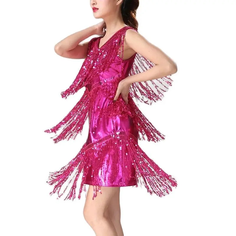 Celeste | Women's Gold Sequin Flapper Dress