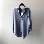 Lila | Women's Classic Blouse with Chest Pocket