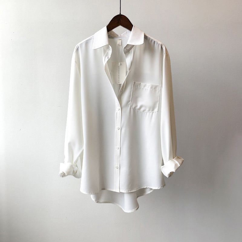 Lila | Women's Classic Blouse with Chest Pocket