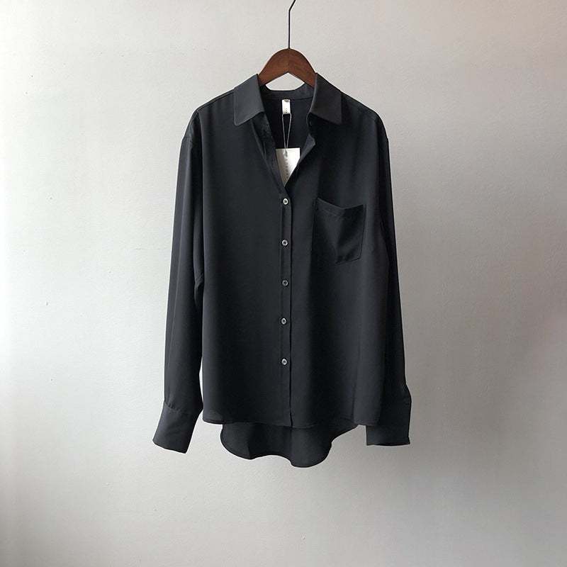 Lila | Women's Classic Blouse with Chest Pocket
