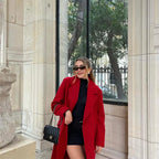 Wren | Women's Chic Double-Breasted Red Coat