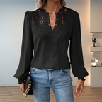 Kaia | Women's Elegant Lace V-Neck Blouse